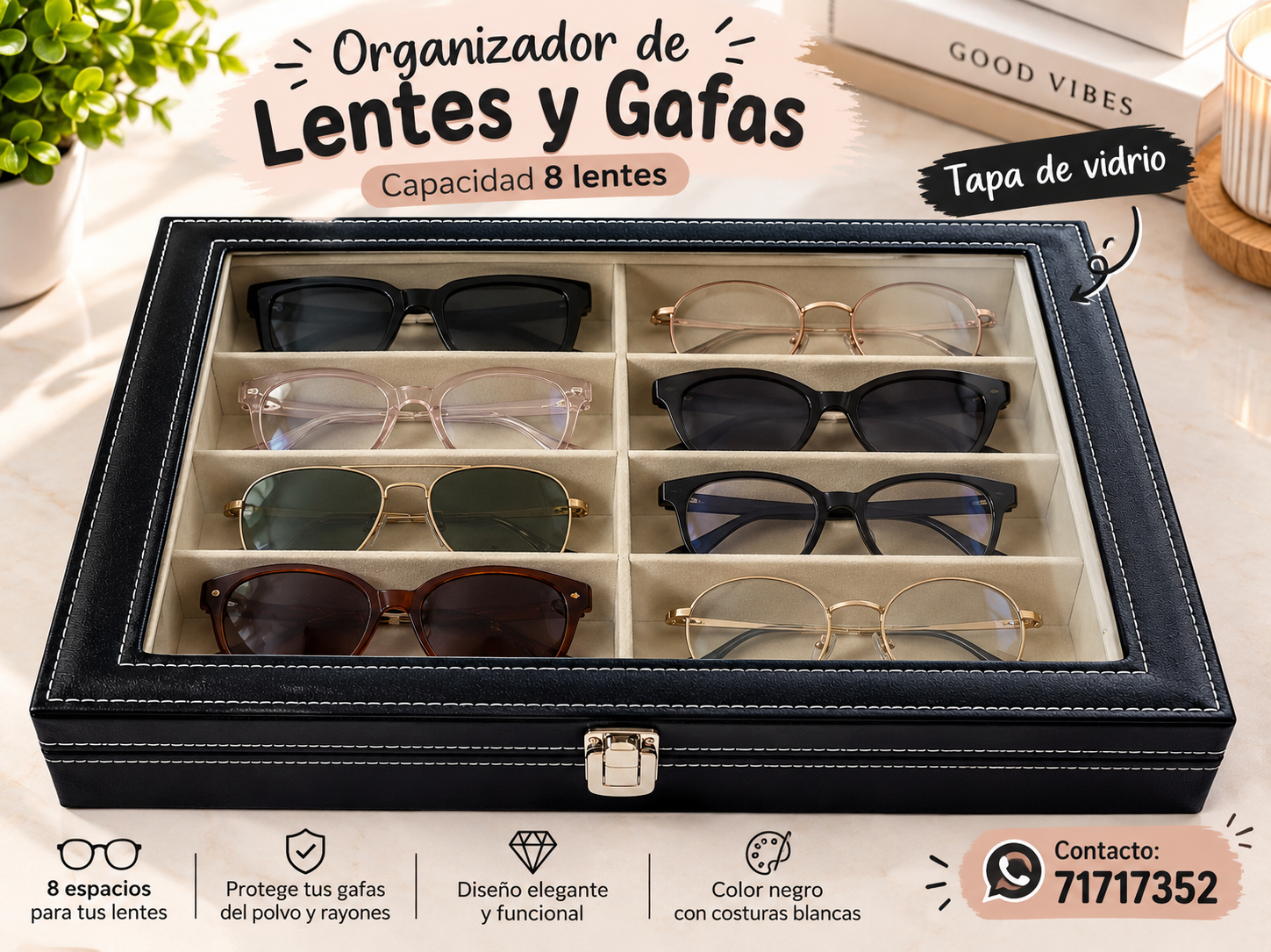 Organizador para lentes
